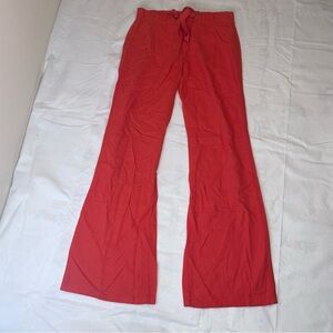 Jessica Simpson Red Cargo Pocket Y2K Drawstring Waist Flare Leg S Pants